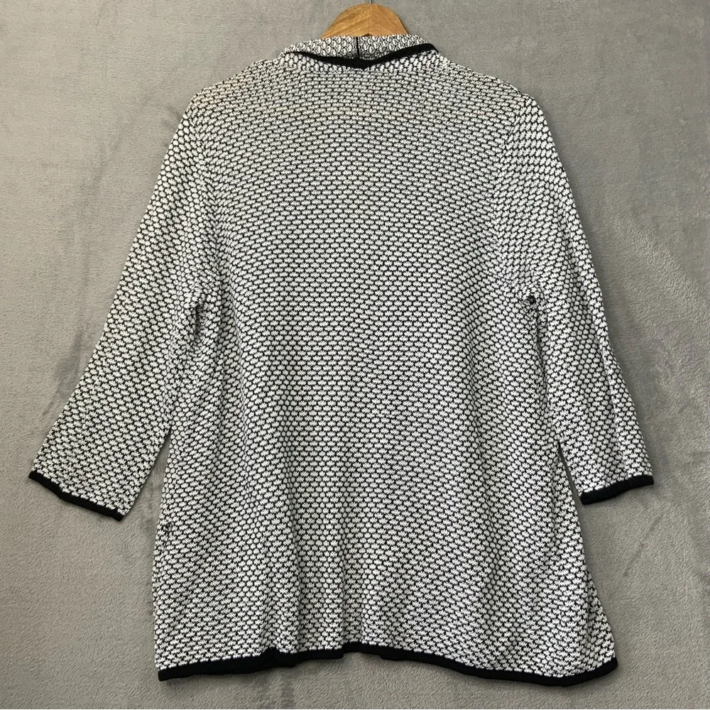 Chico’s Mesmerizing Mesh Aimee 3/4 Cardigan Fashion Black. Size 3. (NWT). - Picture 2 of 6
